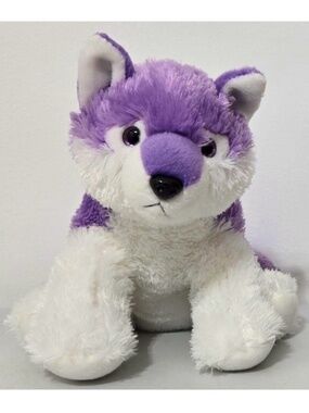 Aurora ‘21 Destination Nation Plush Dog Toy Kids Husky Wolf Purple White Animal